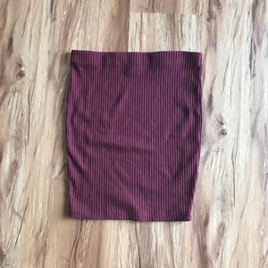 Burgundy skirt